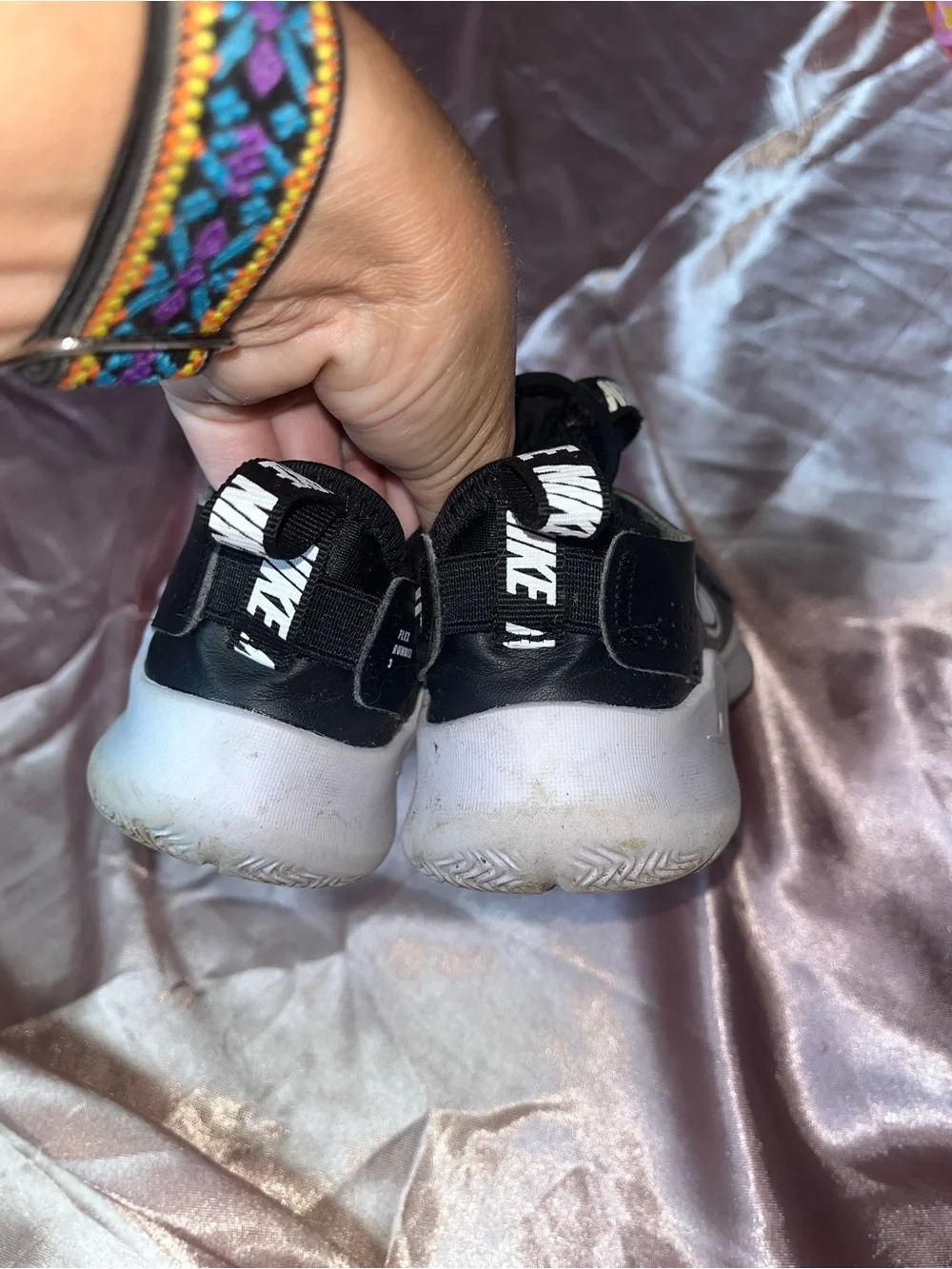 Nike Kids Black and White Slip-On Sneakers